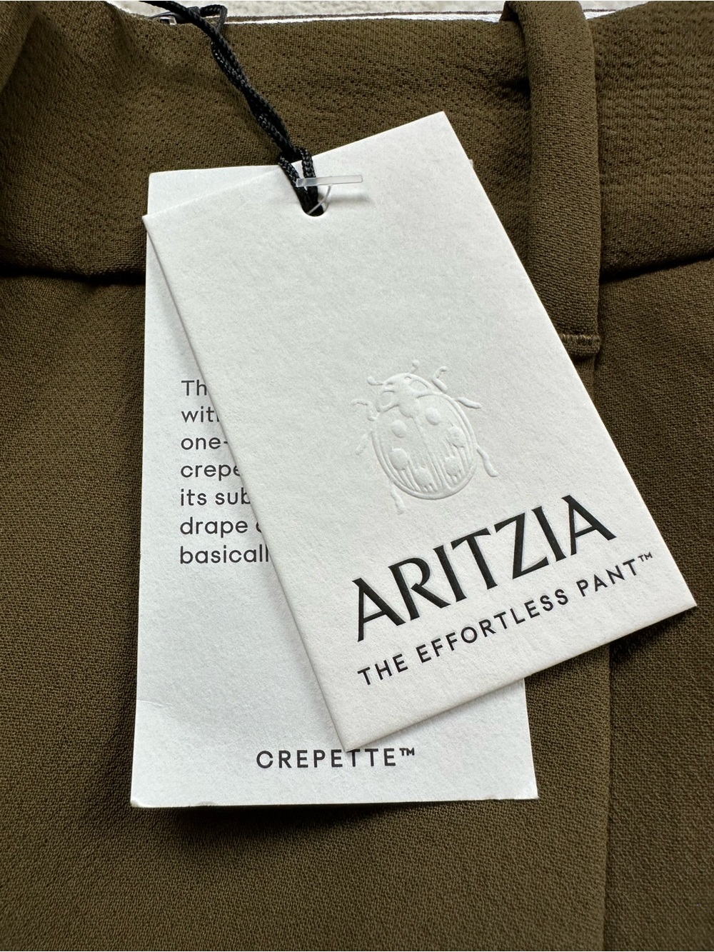 Aritzia | Effortless Crepette Pant | Private Green | Sz 2S - Picture 3 of 9